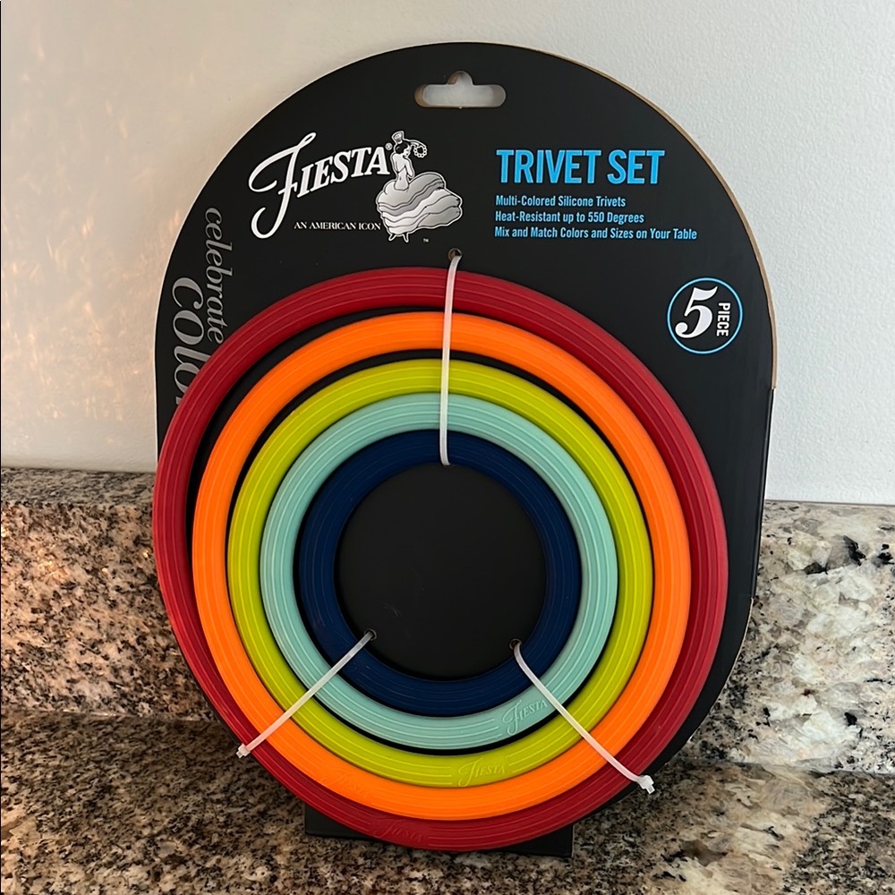 Fiesta Colorful Silicone Trivet Set